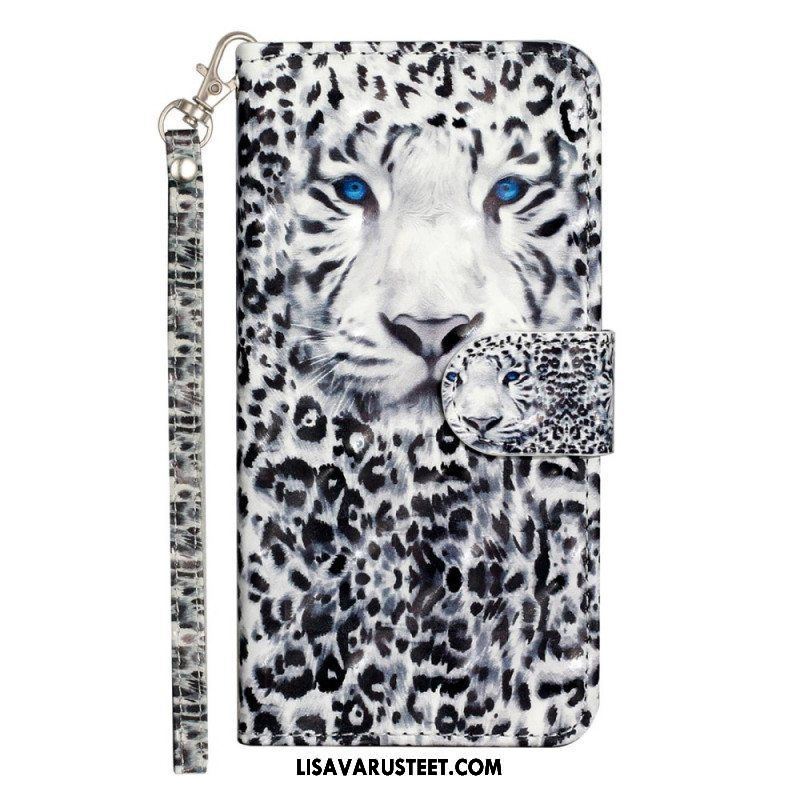 Kotelot Samsung Galaxy A14 / A14 5G Suojaketju Kuori Strappy Leopard