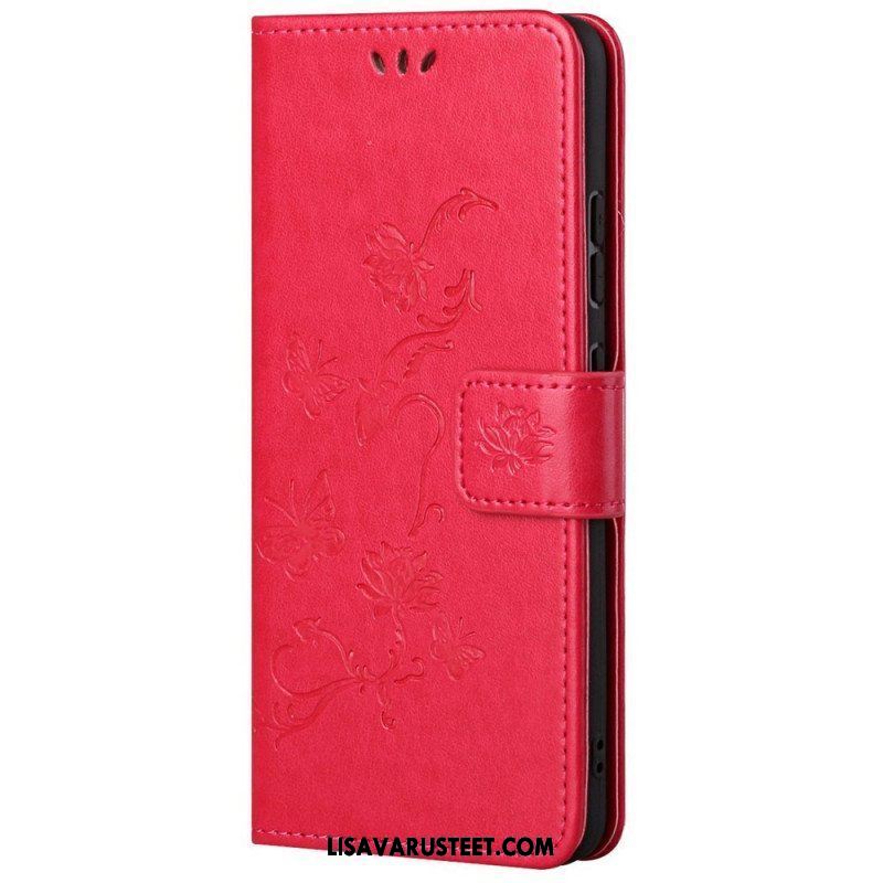 Kotelot Samsung Galaxy M23 5G Suojaketju Kuori Strap Kukat