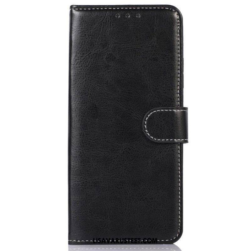 Kotelot Samsung Galaxy M33 5G Nahkatyyli Ja Saumat