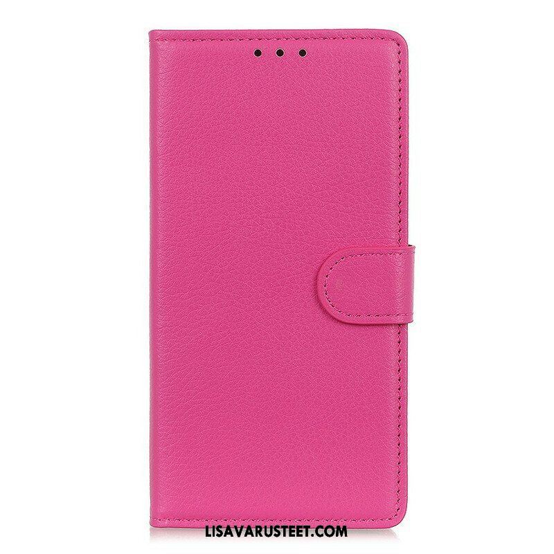 Kotelot Samsung Galaxy S21 5G Perinteinen Litchi Faux Leather