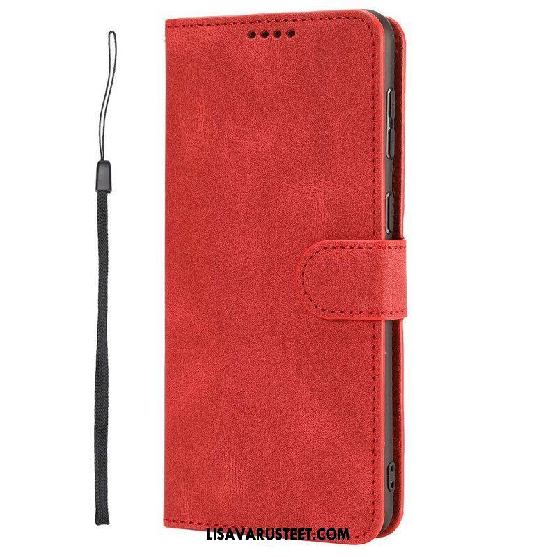 Kotelot Samsung Galaxy S21 FE Suojaketju Kuori Strappy Leather Effect