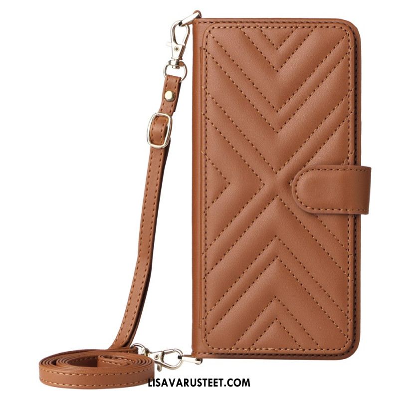 Kotelot Samsung Galaxy S25 5g Edge Puhelinkuoret Tikattu Jossa Hihna Ja Olkahihna