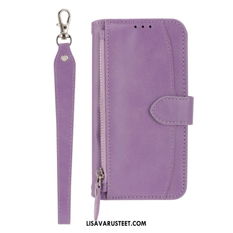 Kotelot Samsung Galaxy S25 5g Edge Vintage-lompakko Hihnalla Ja Olkahihnalla