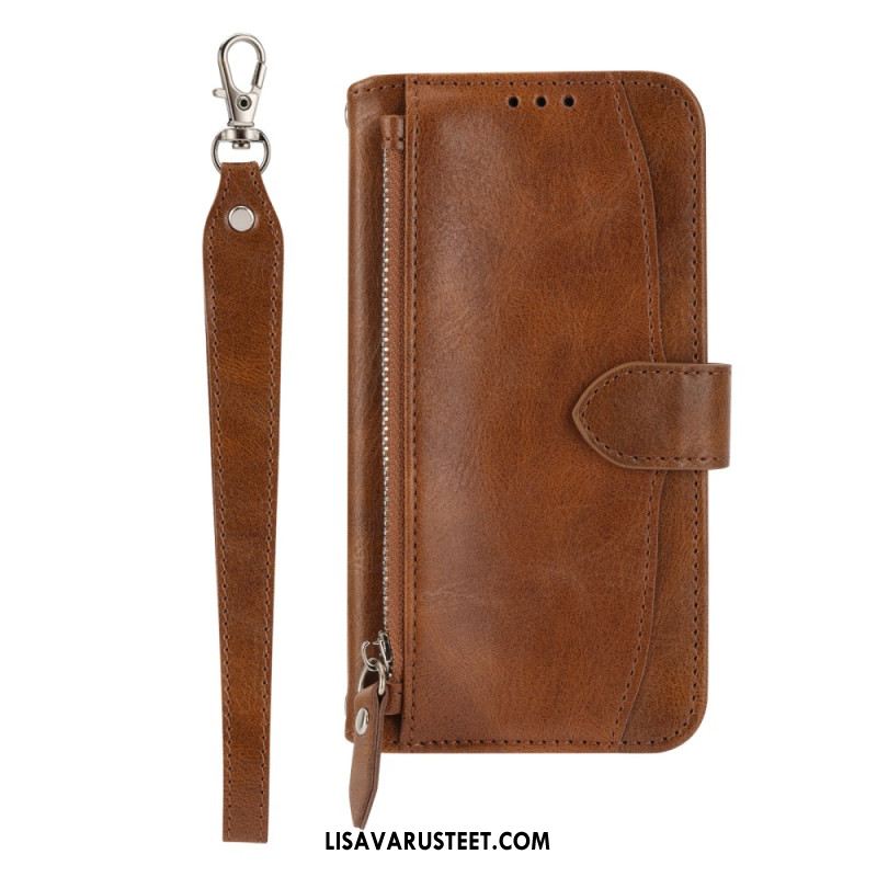 Kotelot Samsung Galaxy S25 5g Edge Vintage-lompakko Hihnalla Ja Olkahihnalla