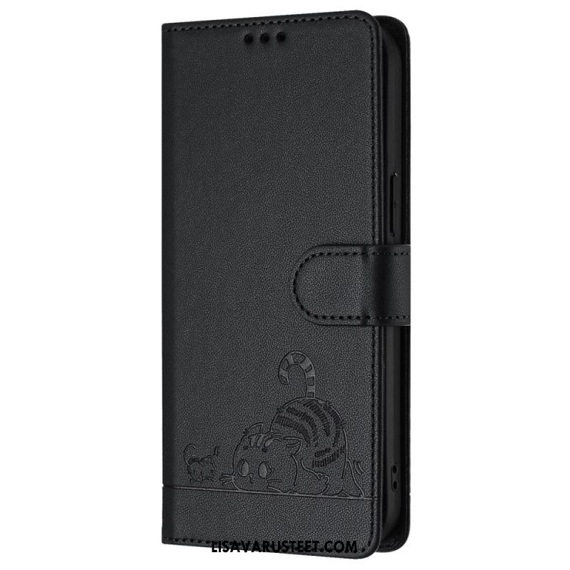 Kotelot Samsung Galaxy S25 5g Puhelinkuoret Rfid-suojattu Kissakuvio