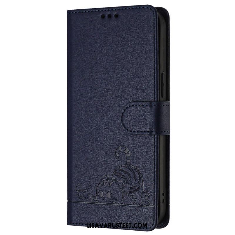 Kotelot Samsung Galaxy S25 5g Puhelinkuoret Rfid-suojattu Kissakuvio