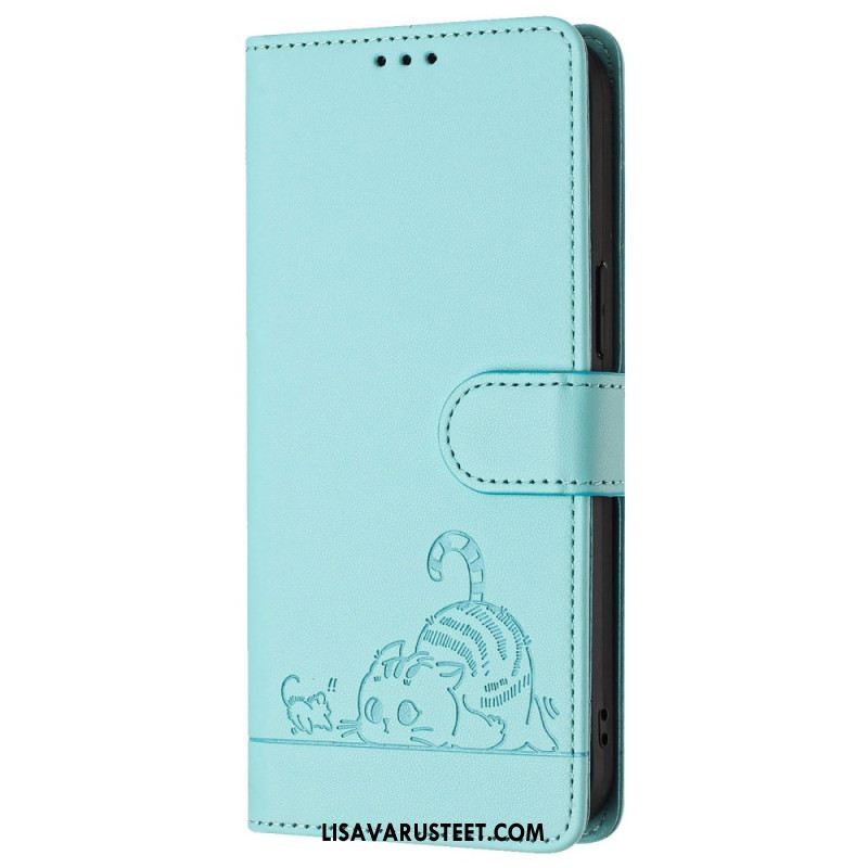 Kotelot Samsung Galaxy S25 5g Puhelinkuoret Rfid-suojattu Kissakuvio