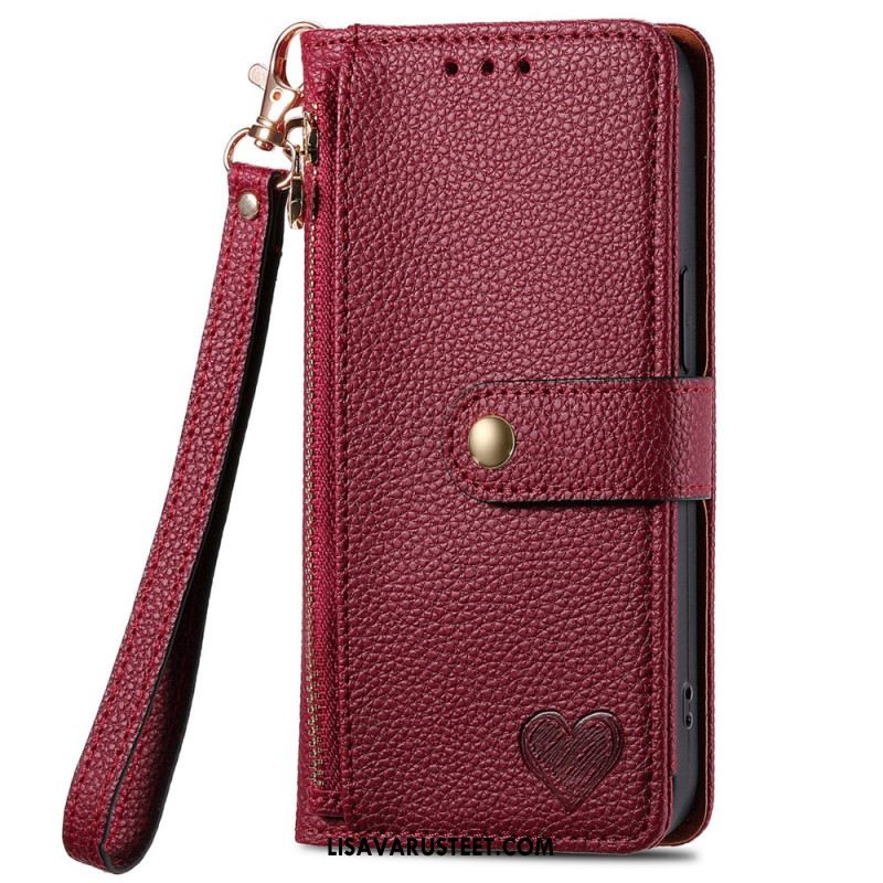 Kotelot Samsung Galaxy S25 5g Sydänkuvioinen Rfid-suojattu Suojakuori