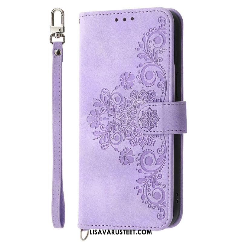 Kotelot Samsung Galaxy S25 Fe Pitsikuvio Hihnalla Ja Olkahihnalla