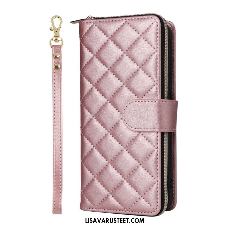 Kotelot Samsung Galaxy S25 Fe Tikattu Hihnalla Ja Olkahihnalla Suojakuori