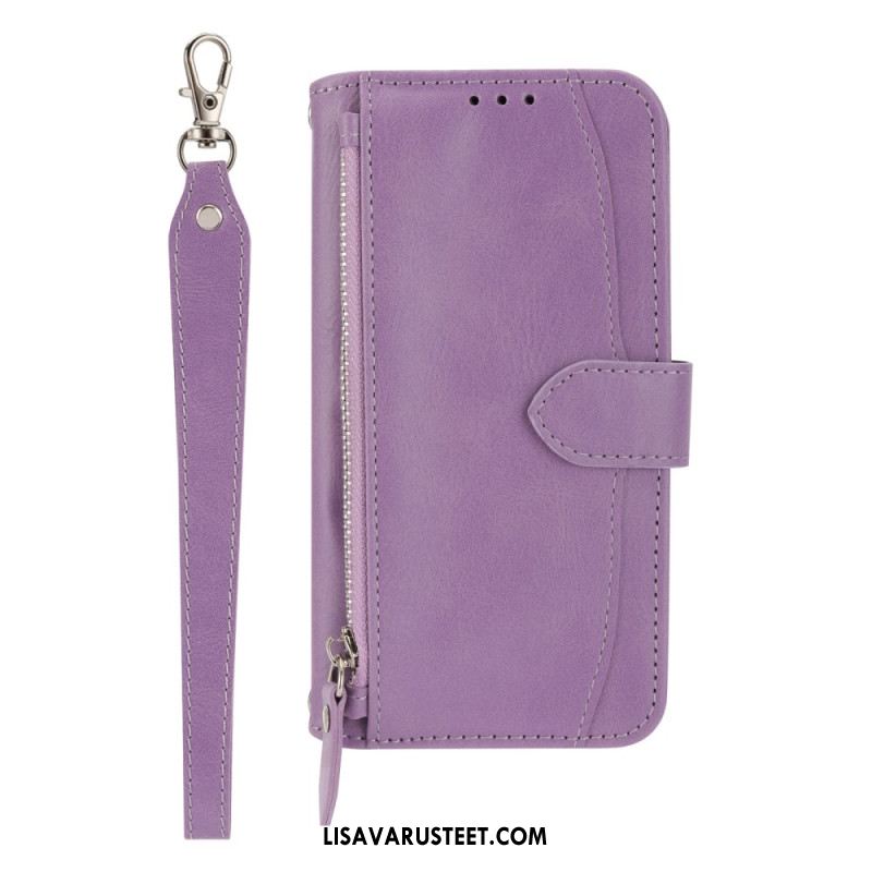 Kotelot Samsung Galaxy S25 Plus 5g Vetoketjullinen Tasku Ja Olkahihna Suojakuori