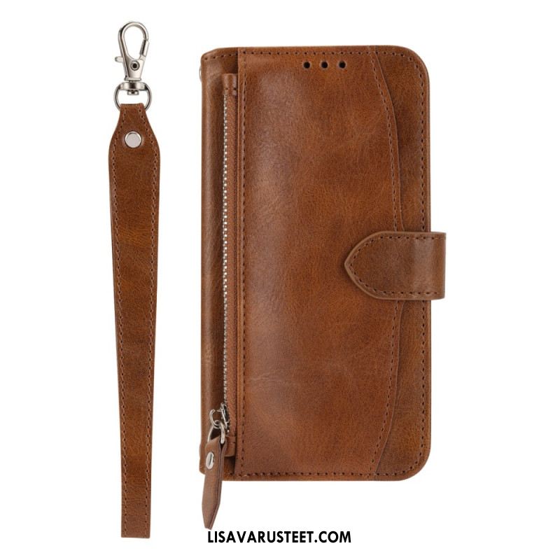 Kotelot Samsung Galaxy S25 Plus 5g Vetoketjullinen Tasku Ja Olkahihna Suojakuori