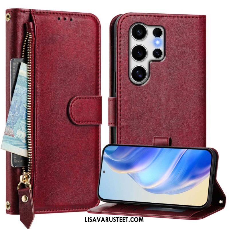 Kotelot Samsung Galaxy S25 Ultra 5g Kolikkokukkaro Ja Teline Suojakuori