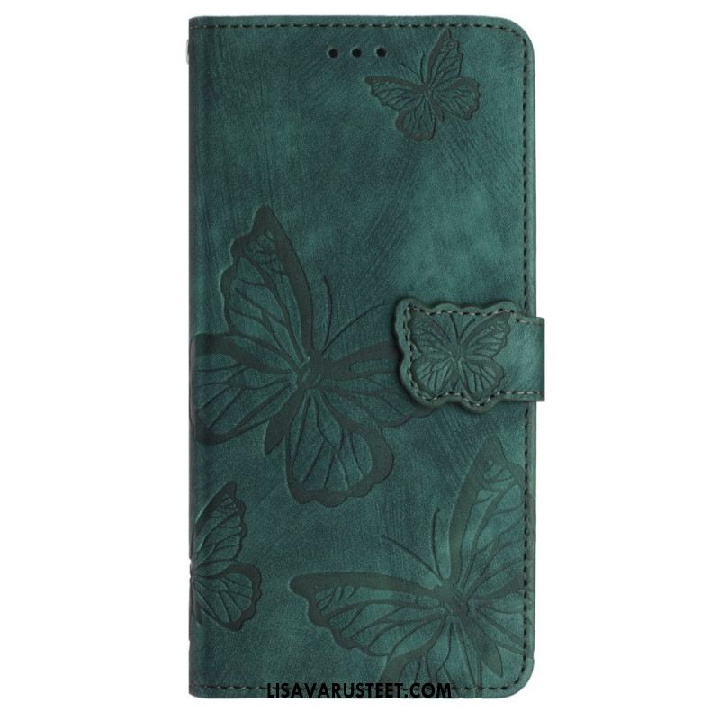 Kotelot Samsung Galaxy S25 Ultra 5g Mokkanahkakuvioiset Perhoset Suojakuori