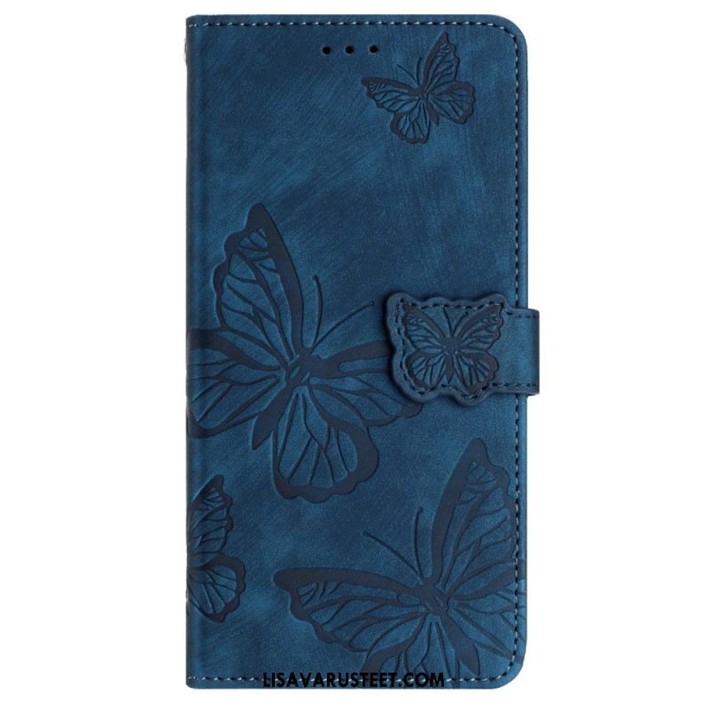 Kotelot Samsung Galaxy S25 Ultra 5g Mokkanahkakuvioiset Perhoset Suojakuori