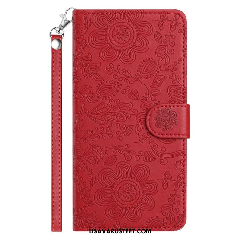 Kotelot Samsung Galaxy S26 Kukkakuvio Ja Nauha Suojakuori