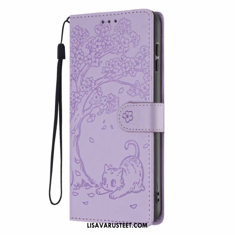 Kotelot Samsung Galaxy S26 Plus Puu- Ja Kissakuvioinen