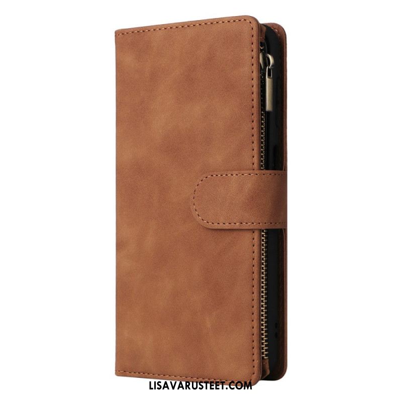 Kotelot Samsung Galaxy S26 Puhelinkuoret Mokkanahkakuvioinen Vetoketjullinen Lompakko