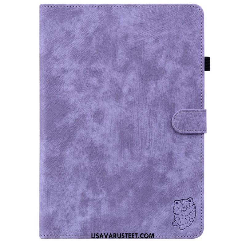 Kotelot Samsung Galaxy Tab S10 Plus Mokkanahkaefekti Pikku Tiikeri Suojakuori