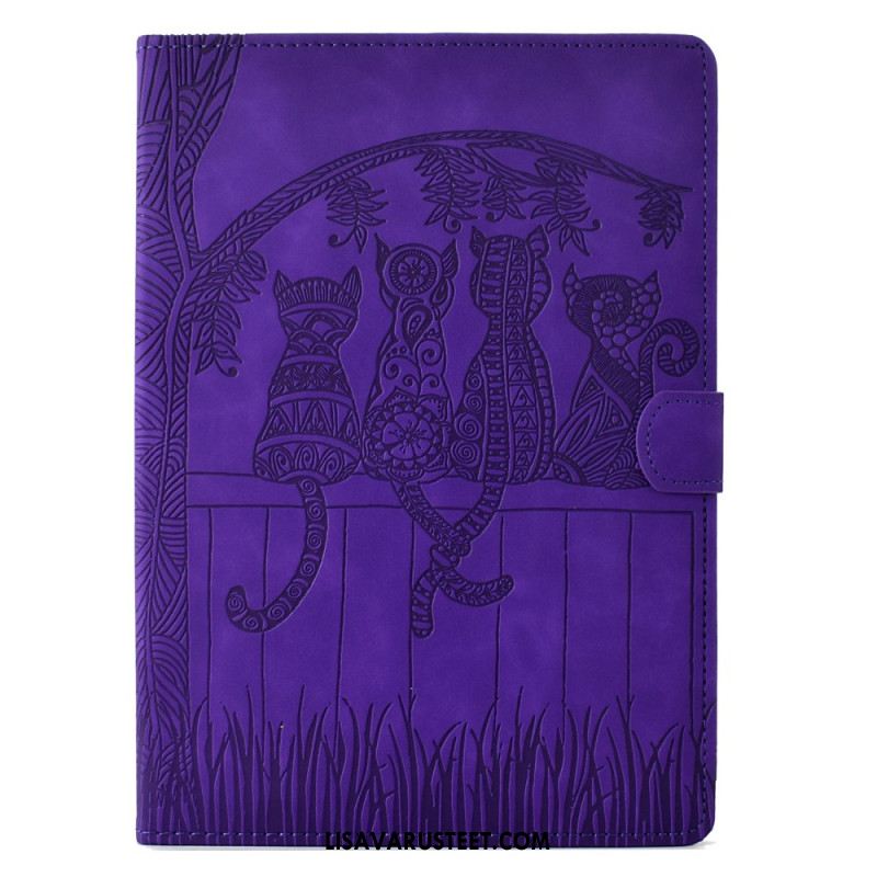 Kotelot Samsung Galaxy Tab S11 Mokkanahkaefekti Kissakuvio