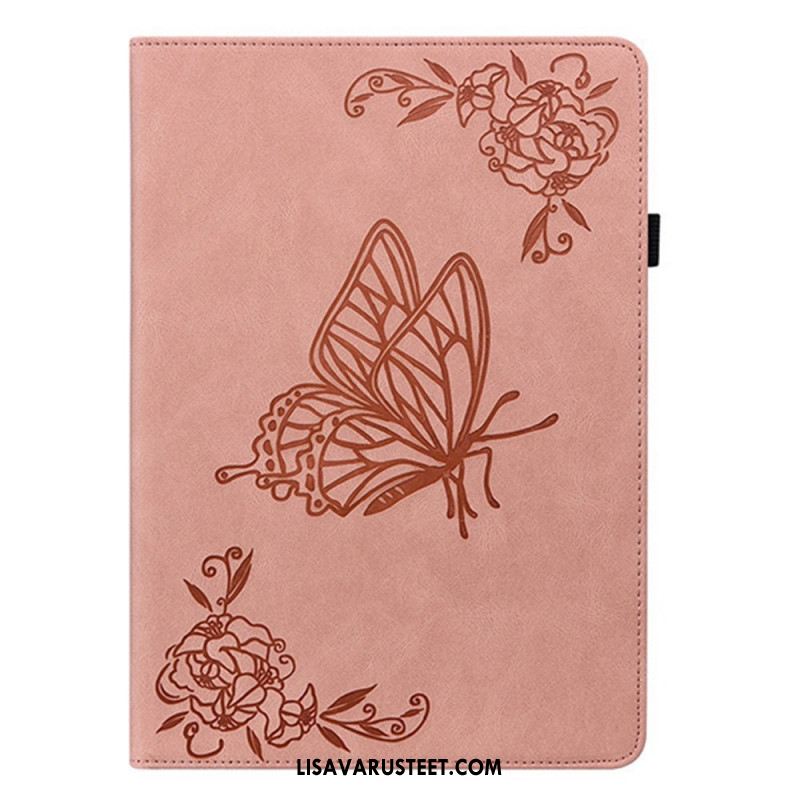 Kotelot Samsung Galaxy Tab S11 Mokkanahkaefekti Perhonen