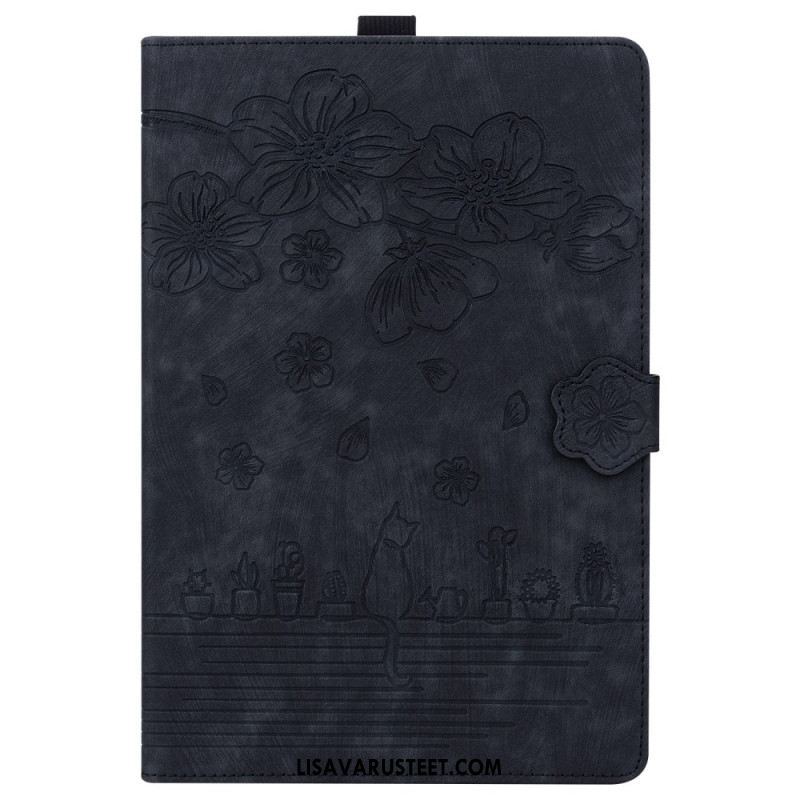 Kotelot Samsung Galaxy Tab S11 Ultra Mokkanahkaefekti Kissan Kohtaus