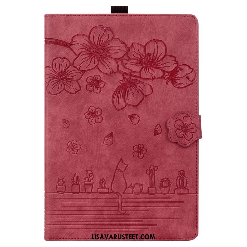 Kotelot Samsung Galaxy Tab S11 Ultra Mokkanahkaefekti Kissan Kohtaus