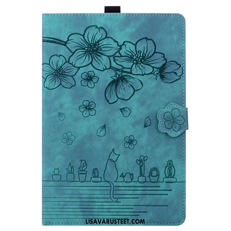 Kotelot Samsung Galaxy Tab S11 Ultra Mokkanahkaefekti Kissan Kohtaus