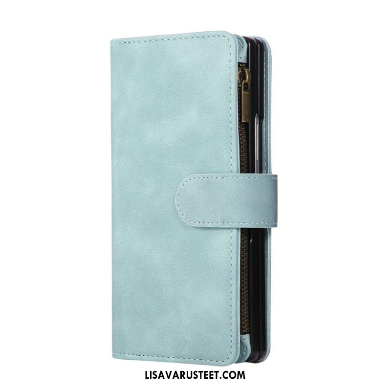 Kotelot Samsung Galaxy Z Fold 7 Mokkanahkakuvioinen Lompakko Olkahihnalla