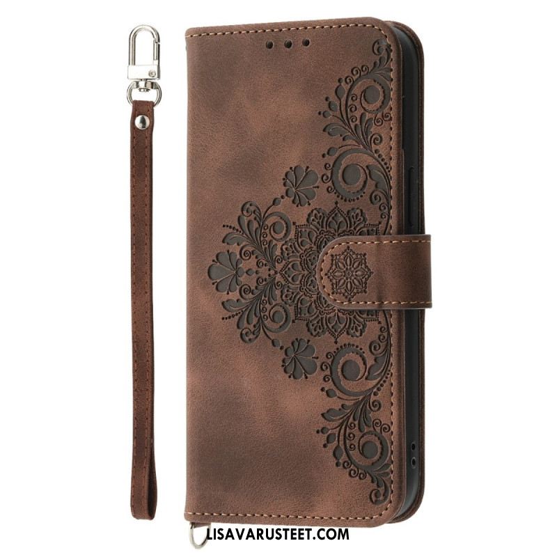 Kotelot Sony Xperia 1 Vii Mokkanahkainen Pitsikuvio Suojakuori