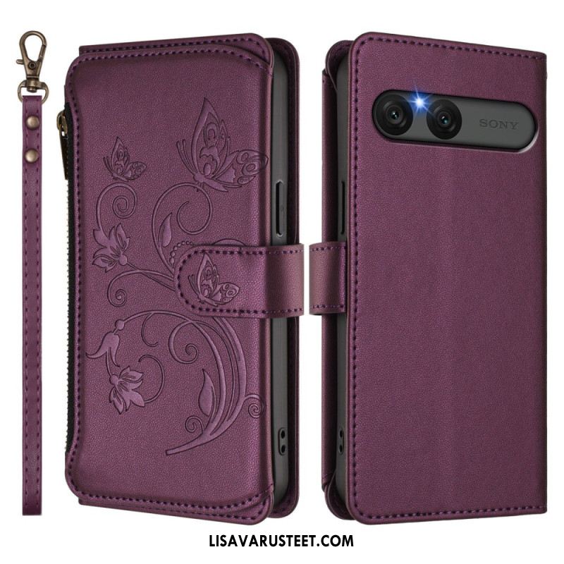 Kotelot Sony Xperia 10 Vii Puhelinkuoret Kukallinen Rfid-lompakko