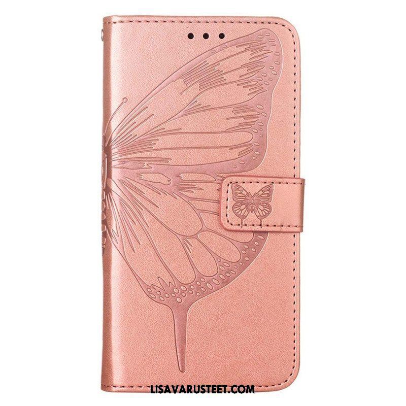 Kotelot Xiaomi 12 Lite Butterfly Design Kaulanauhalla