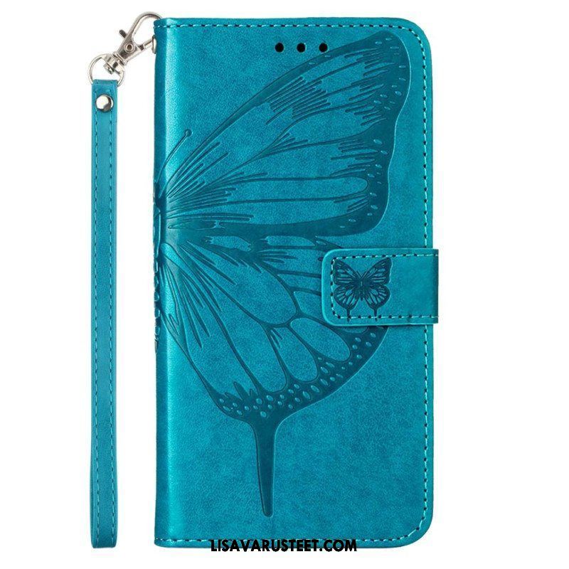 Kotelot Xiaomi 13 Lite Butterfly Design Kaulanauhalla