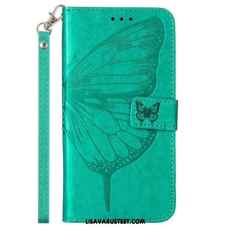 Kotelot Xiaomi 13 Lite Butterfly Design Kaulanauhalla