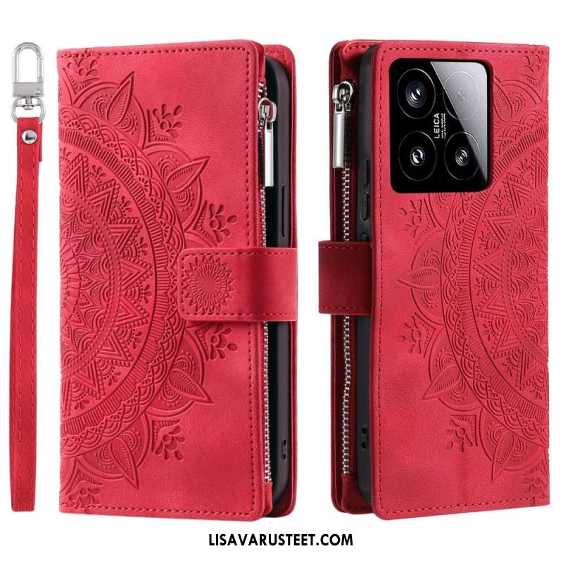 Kotelot Xiaomi 15 Mandala-mokkanahkakuvioinen Lompakko Suojakuori
