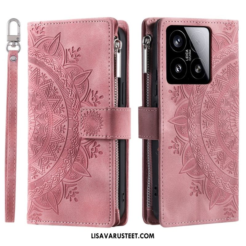 Kotelot Xiaomi 15 Mandala-mokkanahkakuvioinen Lompakko Suojakuori