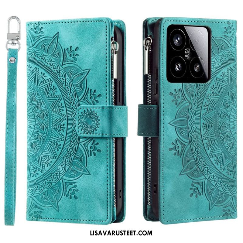 Kotelot Xiaomi 15 Mandala-mokkanahkakuvioinen Lompakko Suojakuori