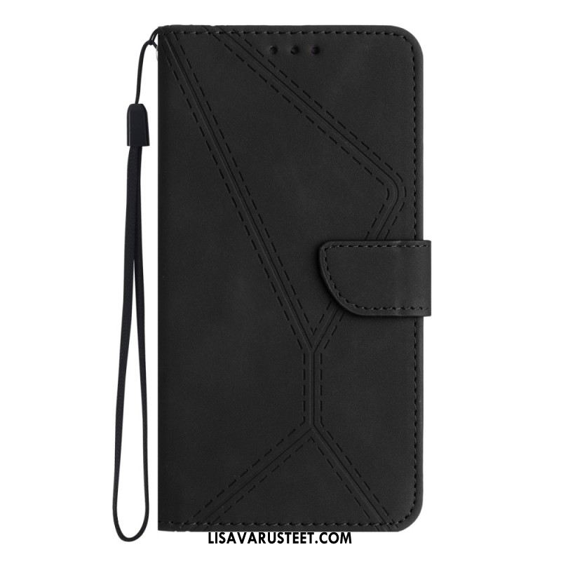 Kotelot Xiaomi 15 Mokkanahkakuvio Viivoilla Ja Raidoilla