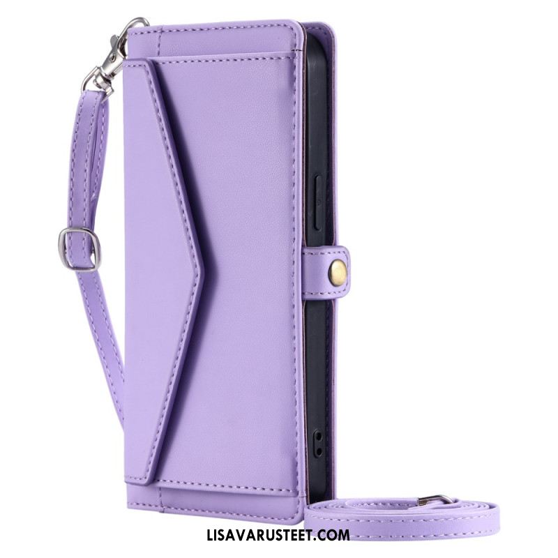 Kotelot Xiaomi 15 Pro Clutch-tyylinen Lompakko Hihnalla Ja Olkahihnalla