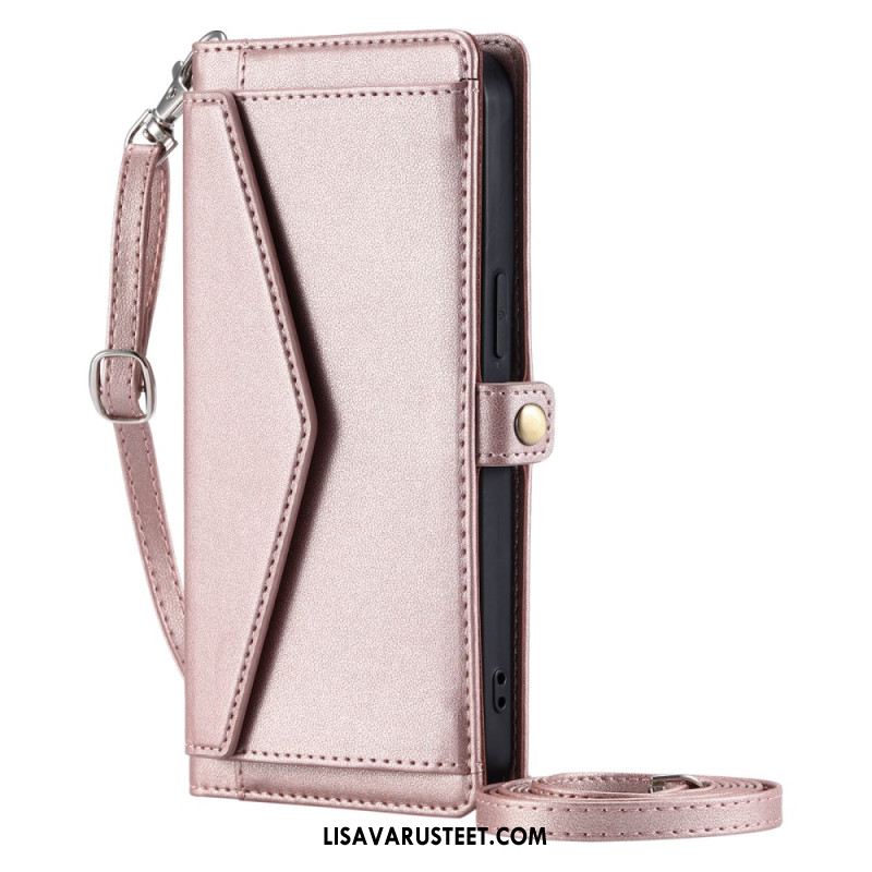 Kotelot Xiaomi 15 Pro Clutch-tyylinen Lompakko Hihnalla Ja Olkahihnalla