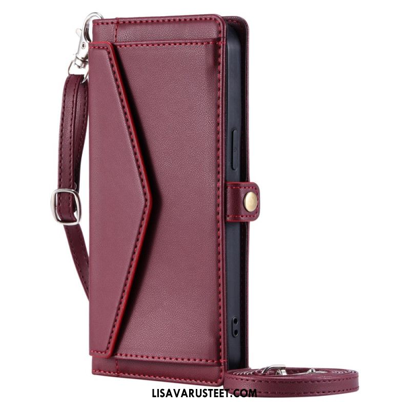 Kotelot Xiaomi 15 Pro Clutch-tyylinen Lompakko Hihnalla Ja Olkahihnalla