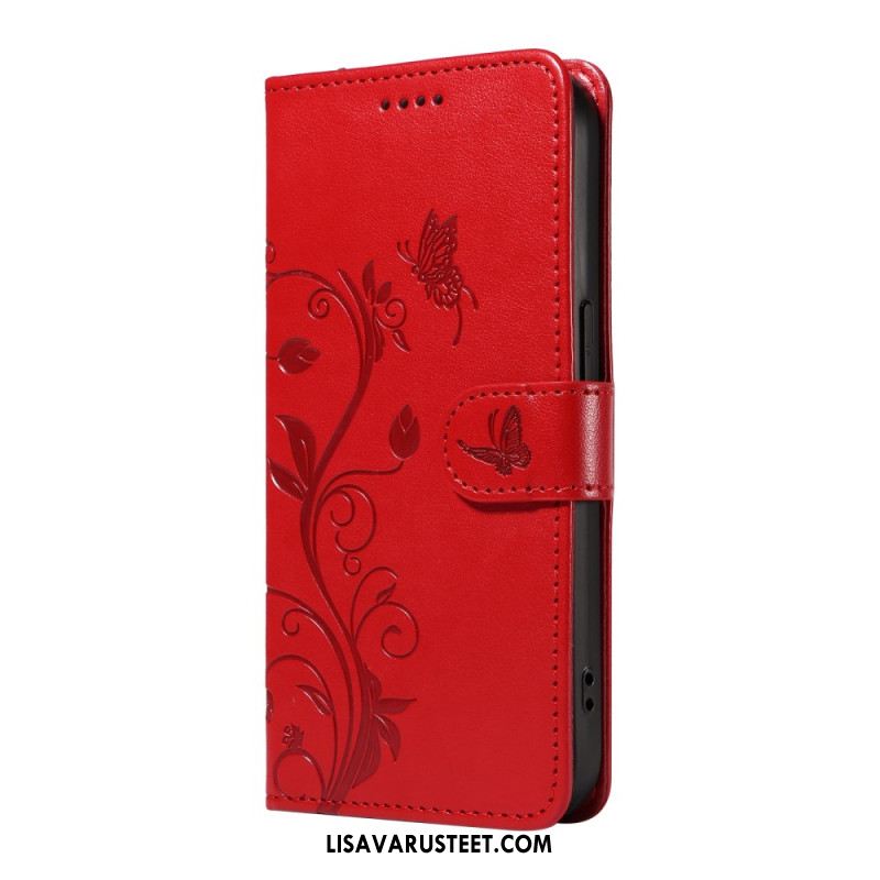 Kotelot Xiaomi 15 Pro Kukka- Ja Perhoskuvio