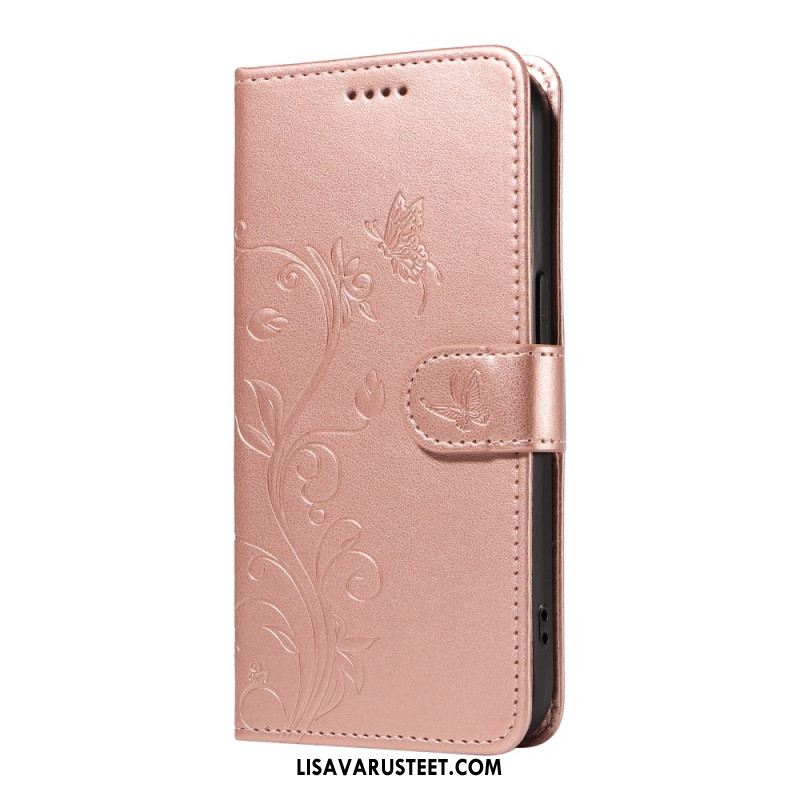 Kotelot Xiaomi 15 Pro Kukka- Ja Perhoskuvio