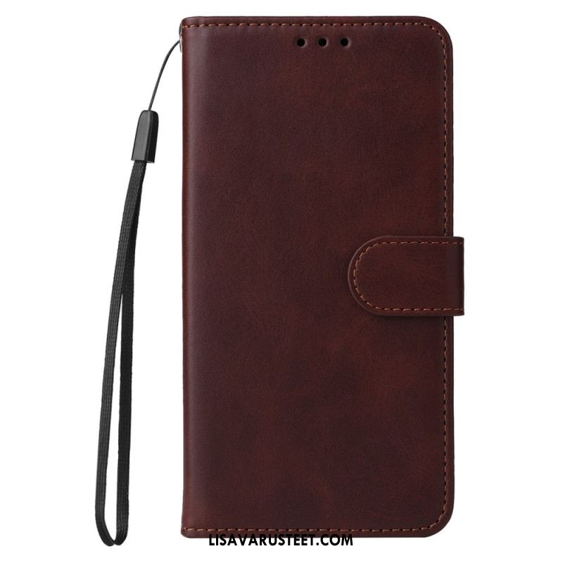 Kotelot Xiaomi 15 Pro Puhelinkuoret Yksivärinen Nahkakuvio Hihnalla