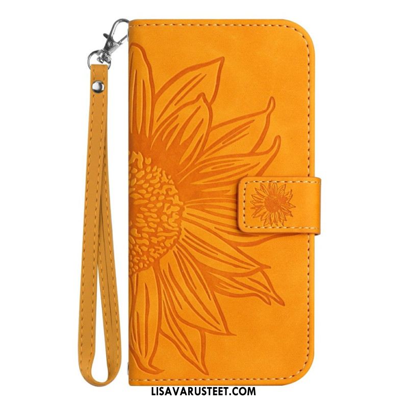 Kotelot Xiaomi 15 Ultra Auringonkukkakuvio Hihnalla Suojakuori