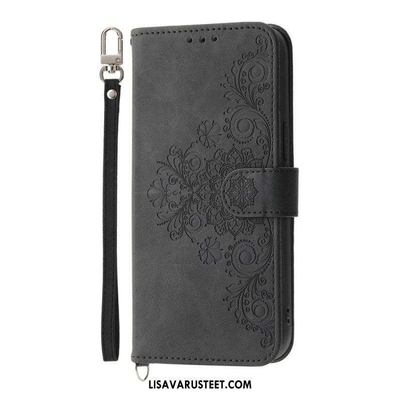 Kotelot Xiaomi 15 Ultra Kukkakuvio Hihnalla Ja Olkahihnalla