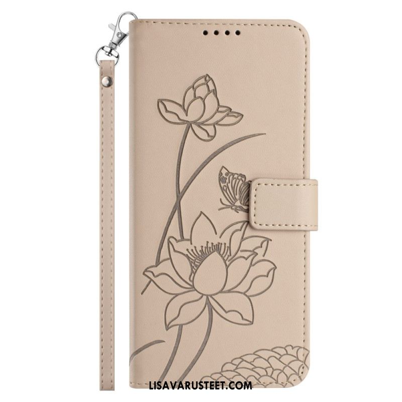 Kotelot Xiaomi 15t Pro Kukkakuvio Hihnalla