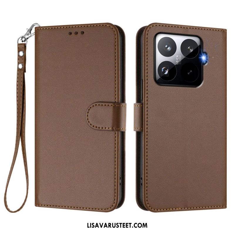 Kotelot Xiaomi 15t Pro Puhelinkuoret Magsafe Nahkaefekti Hihnalla