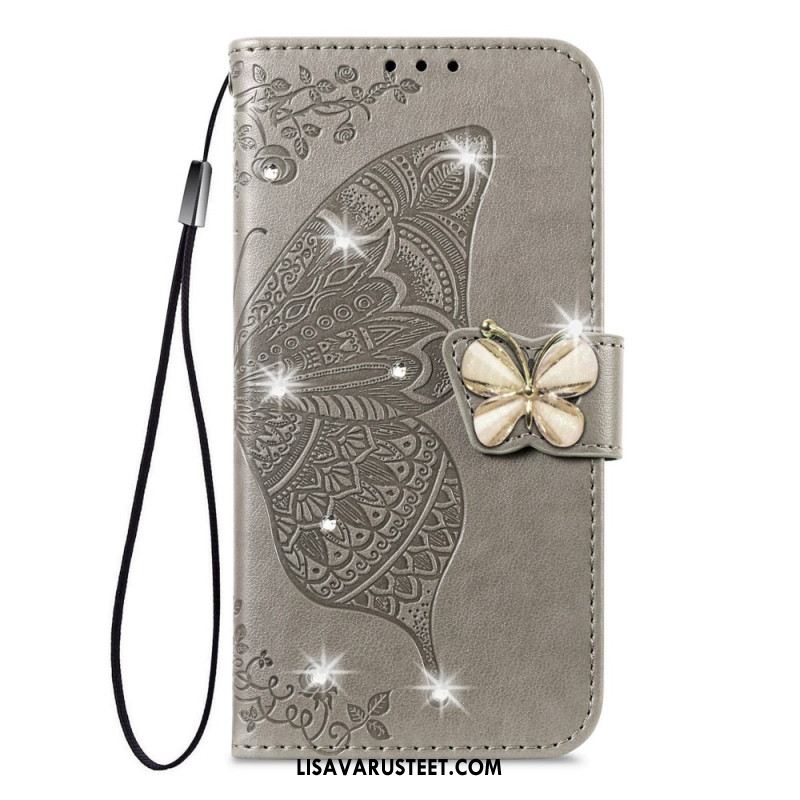 Kotelot Xiaomi 17 Pro 3d-perhonen Ja Strassit