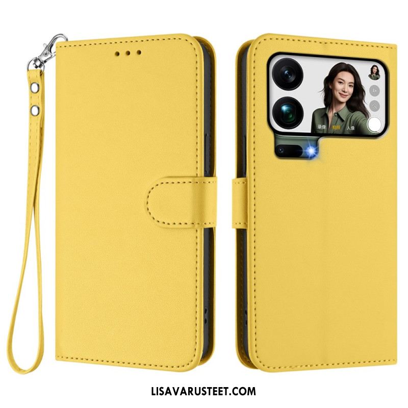 Kotelot Xiaomi 17 Pro Max Keinonahka Hihnalla